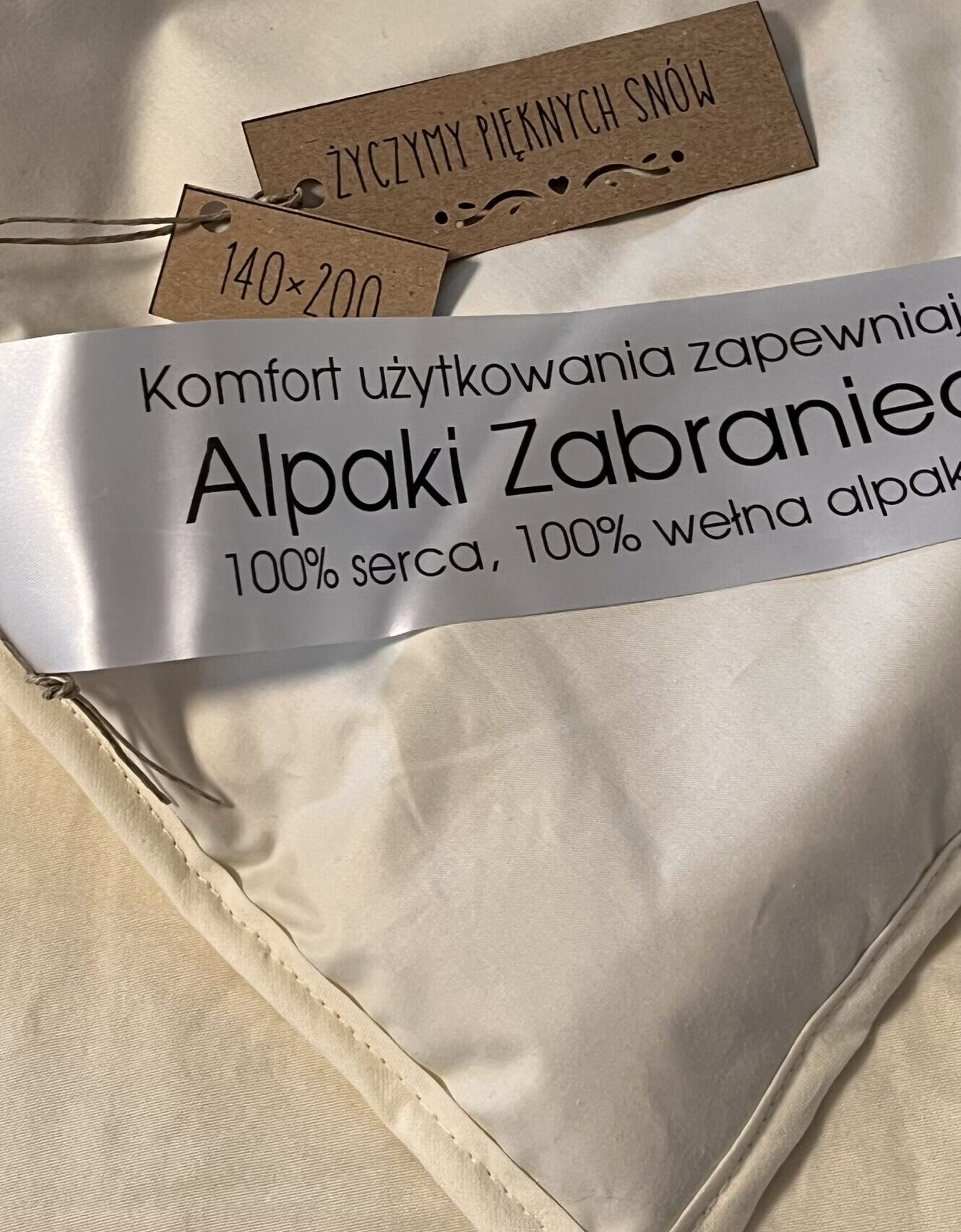 Kołdra wełna alpaka Alpaki Zabraniec